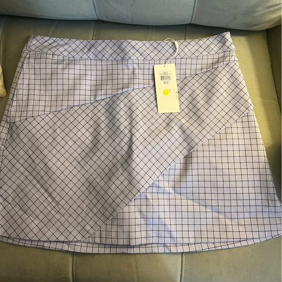 Lady Hagan Dresses & Skirts - NWT Lady Hagan Sz 14 Lilac and Black Windowpane Golf Skirt